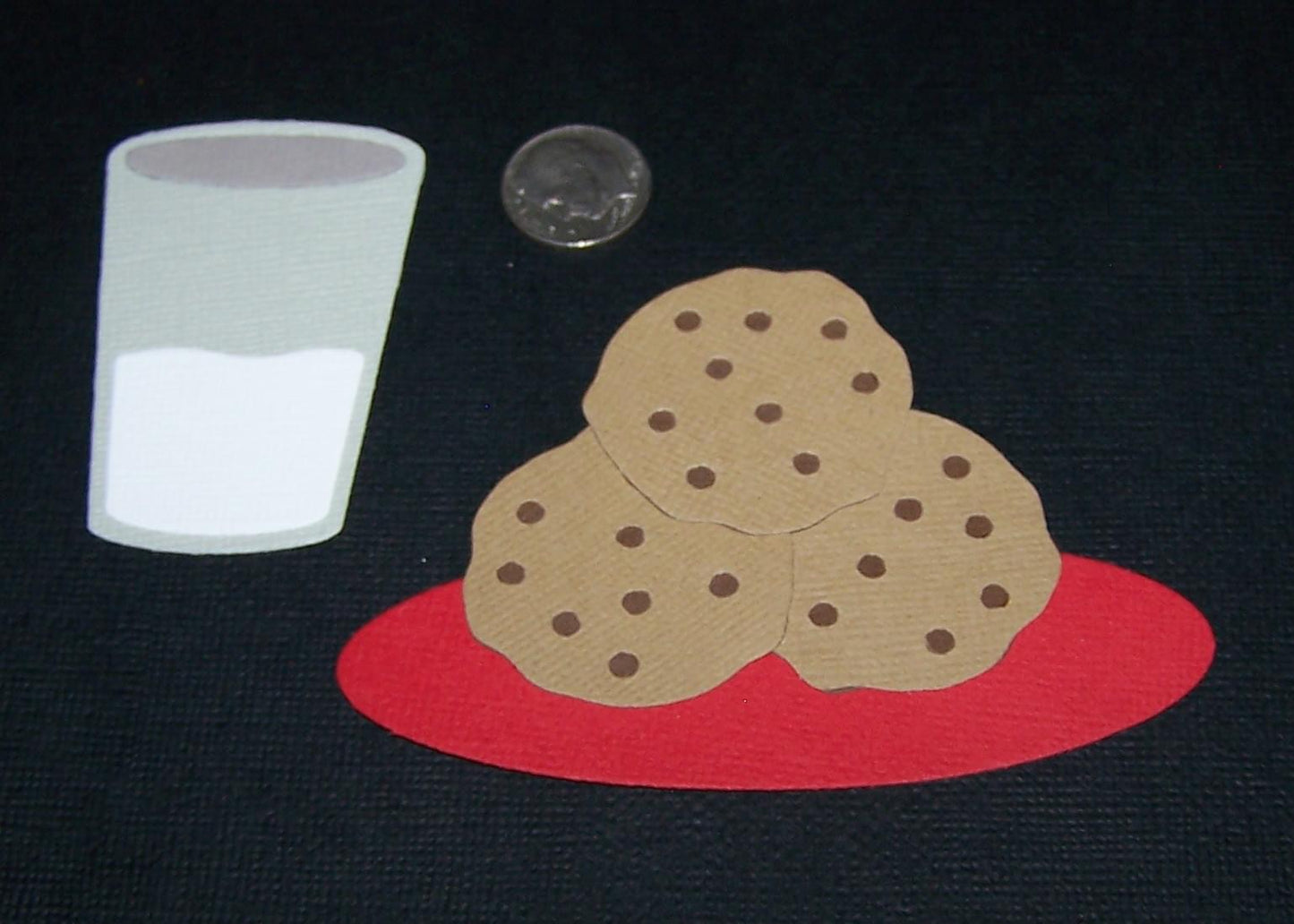 Milk and Cookies Die Cuts Paper Pieces Christmas