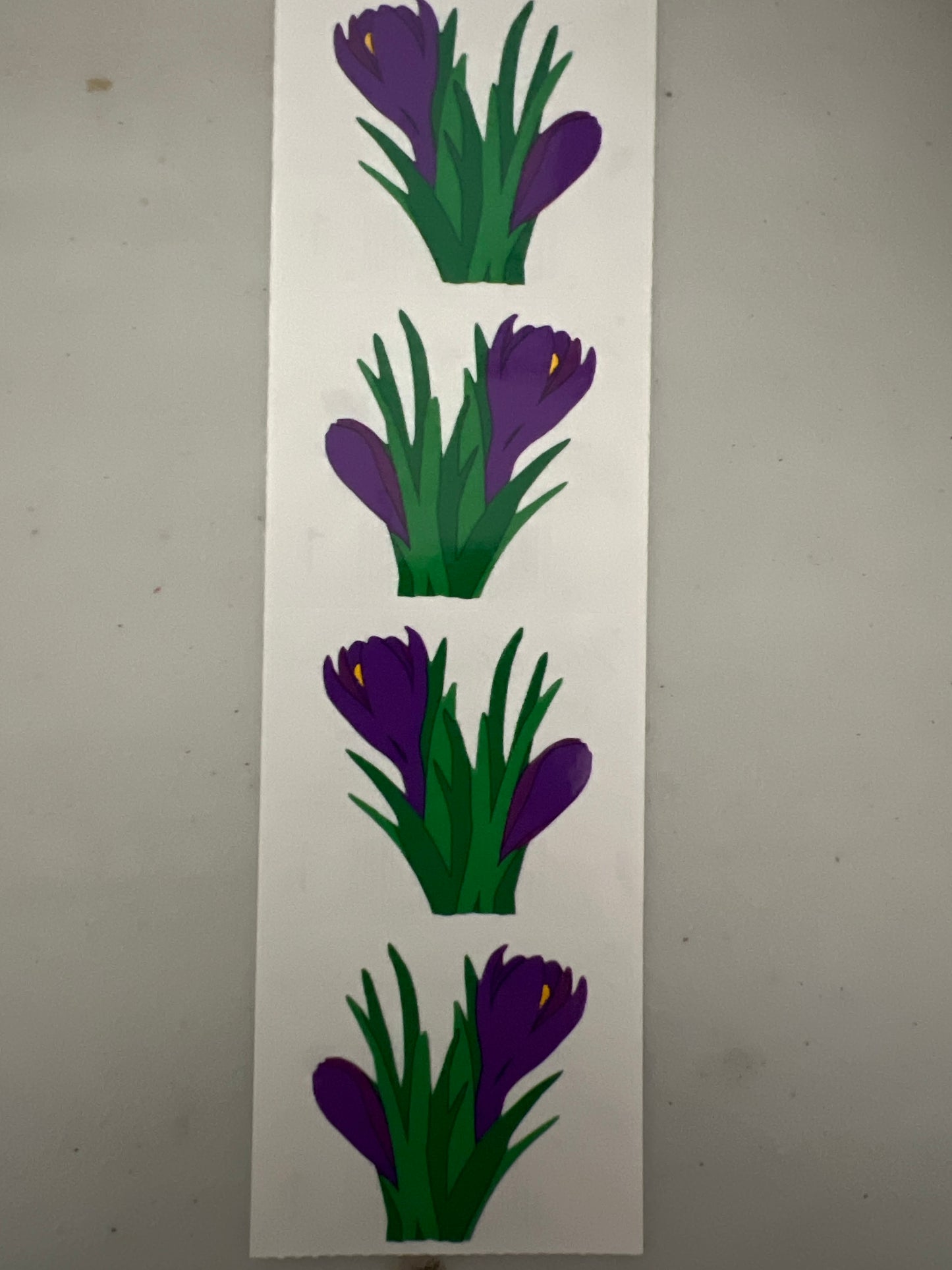 Mrs. Grossman’s Stickers Flowers Purple Crocus New