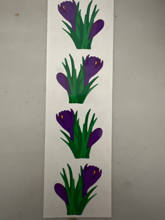 Mrs. Grossman’s Stickers Flowers Purple Crocus  New