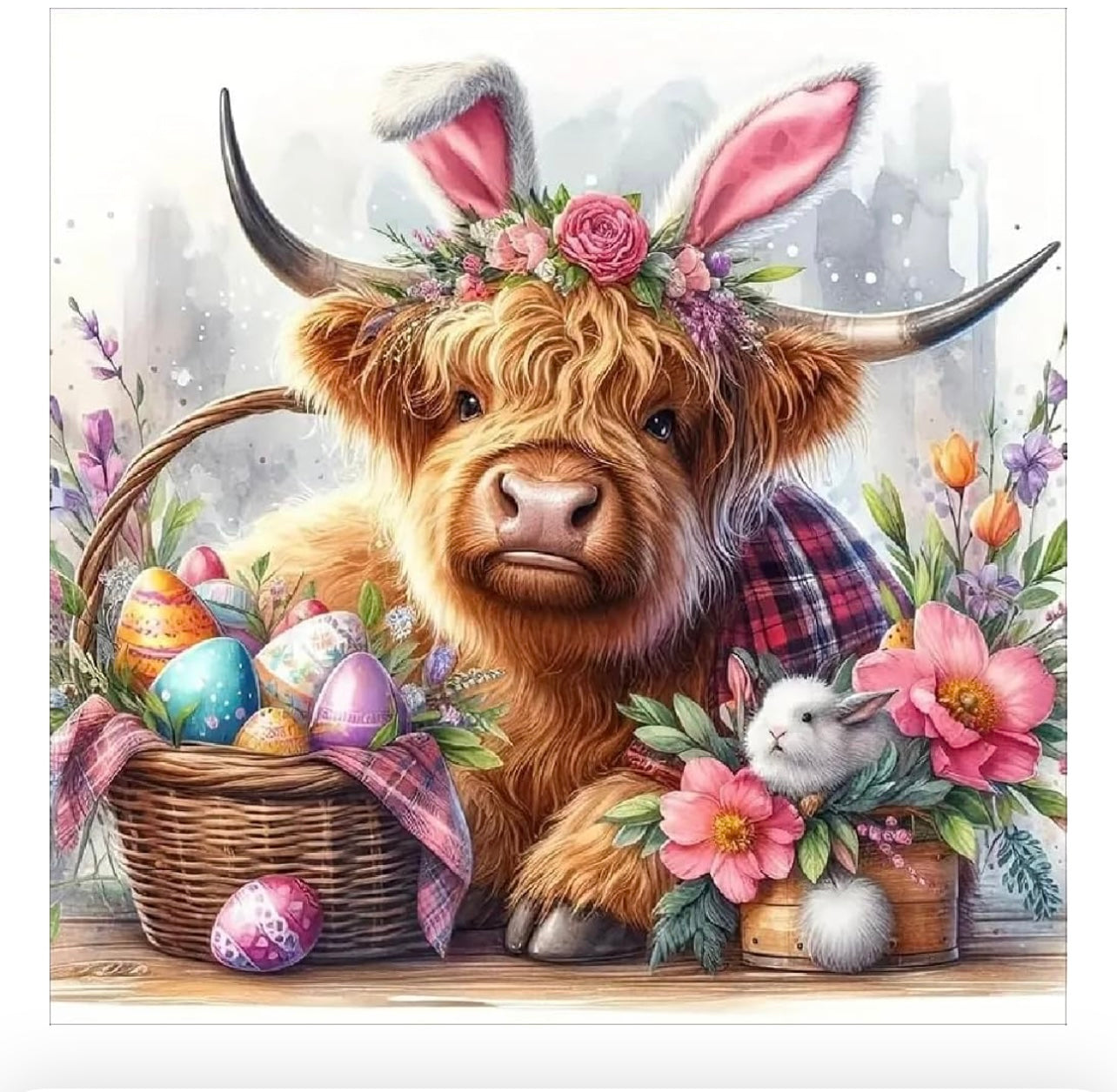 Diamond Painting Kits Highland Cow Easter New