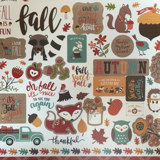 Echo Park Element Stickers Celebrate Autumn CAU158014 Fall