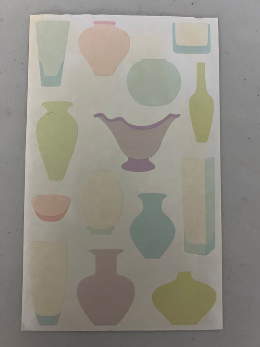 Mrs. Grossman’s Large Stickers Vellum Vases New
