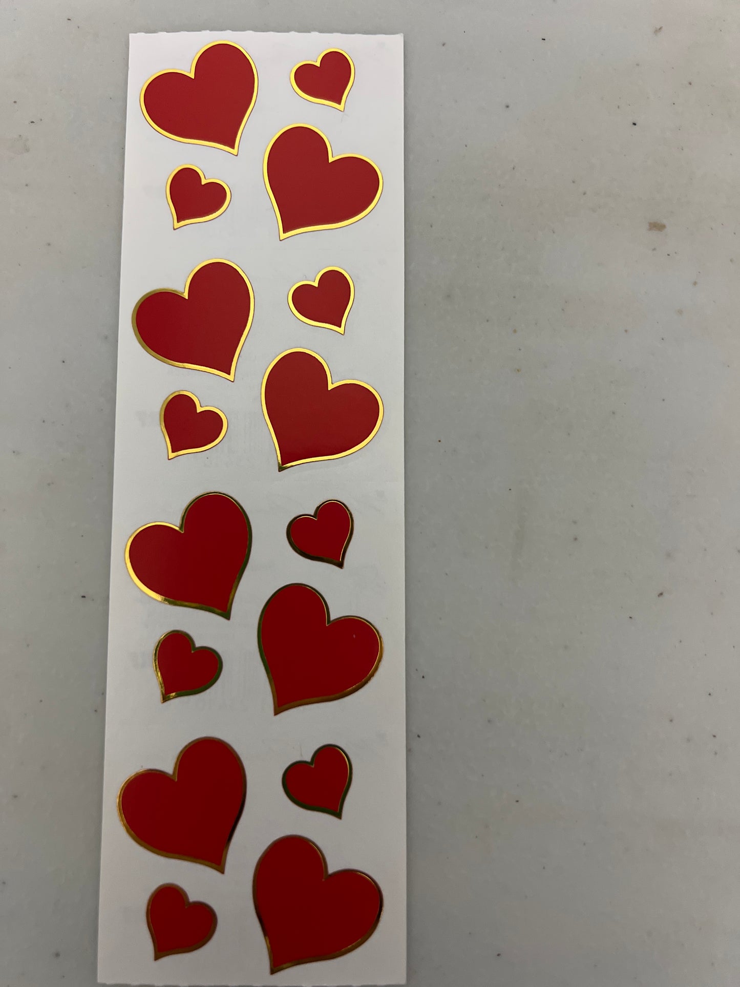 Mrs. Grossman’s Stickers Hearts Small Red & Gold New Valentine’s