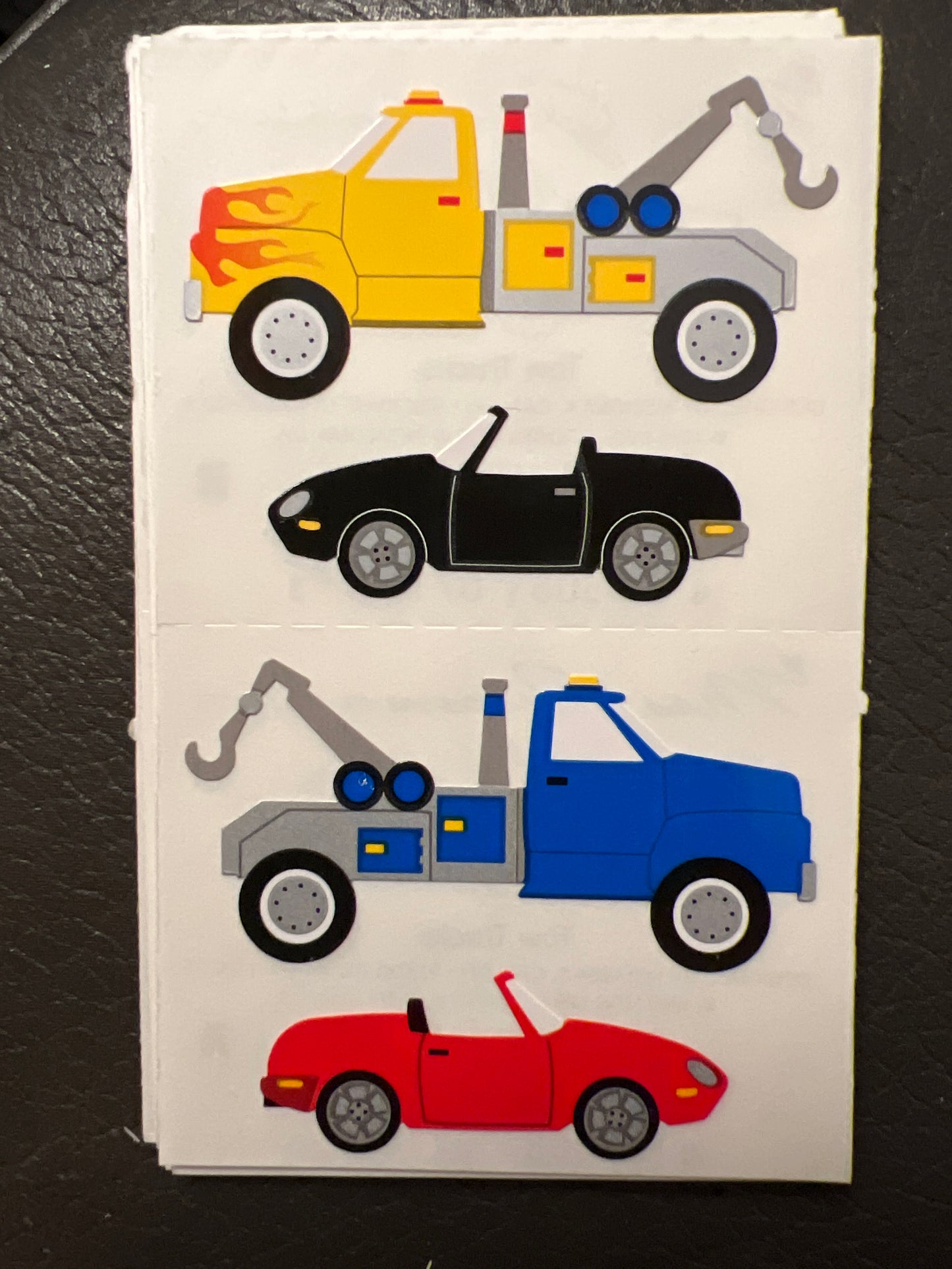 Mrs. Grossman’s Stickers Vehicles Sports Cars Tow Trucks 1/2 Sheet
