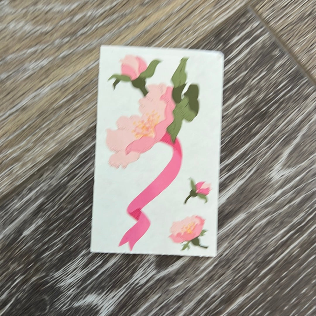 Mrs. Grossman’s Stickers Flowers Pink with Ribbons 1/2 Sheet