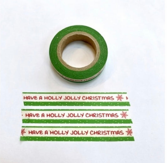 Christmas Jolly Holly Washi Tape Embellishments