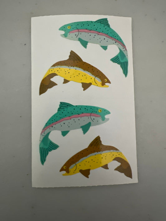 Mrs. Grossman’s Stickers Trout 1/2 Sheet New