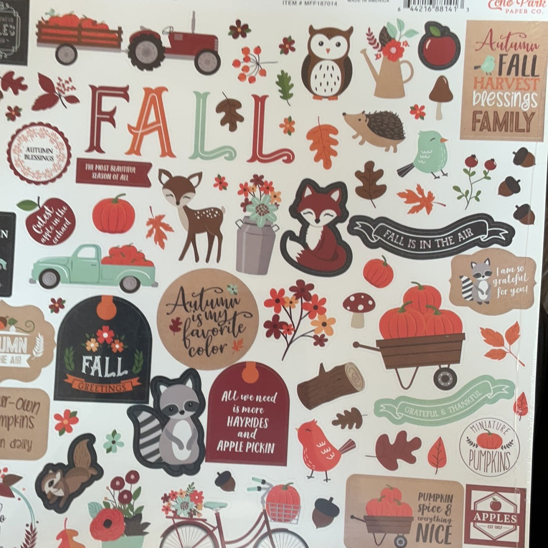 Echo Park Element Stickers My Favorite Fall MFF187014