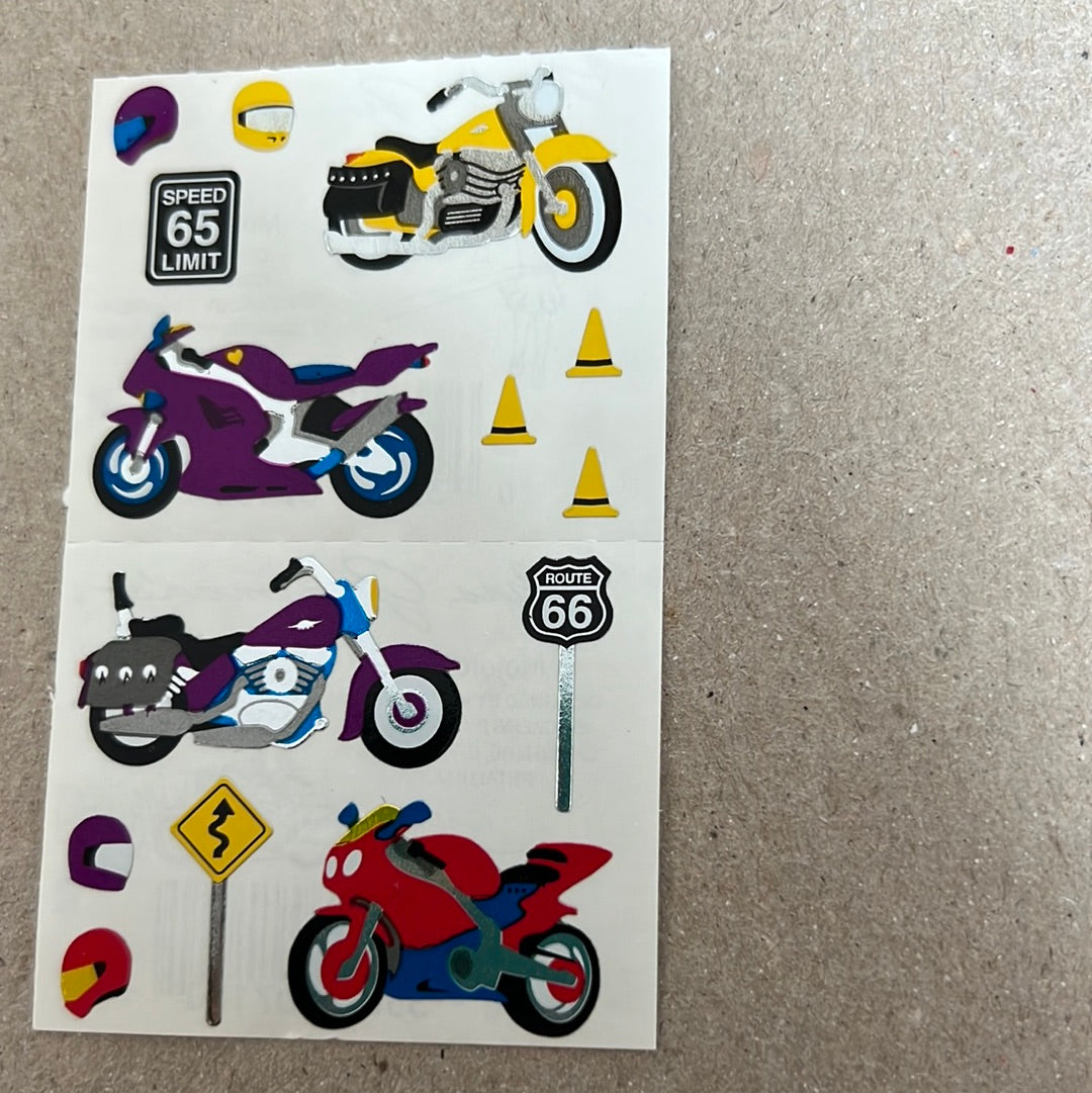 Mrs. Grossman’s Stickers Vehicles Motorcycles 1/2 Sheet