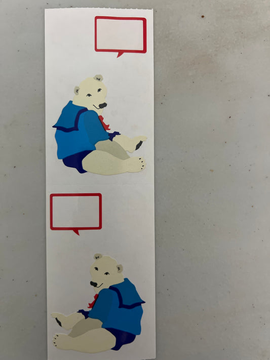 Mrs. Grossman’s Stickers Animals Sailor Bear New