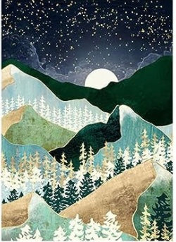 Diamond Painting Kits Full Moon in the Hills ZC025