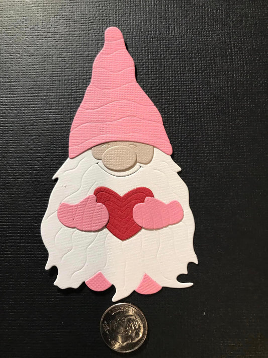 Gnome with Pink Hat Die Cuts Valentine’s