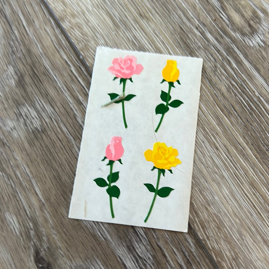 Mrs. Grossman’s Stickers Yellow & Pink Roses 1/2 Sheet