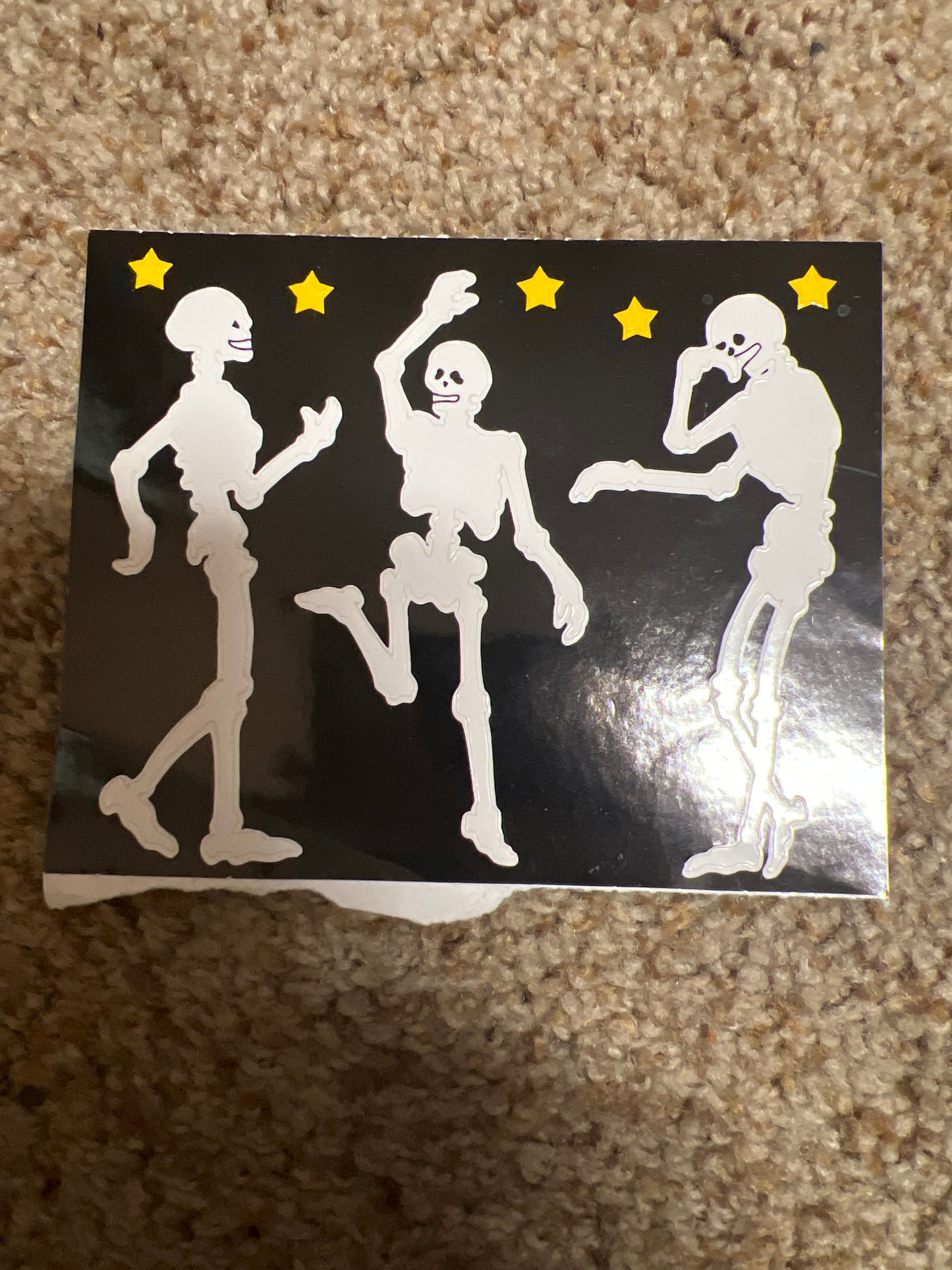 X Mrs. Grossman’s Large Stickers Halloween Skeletons 1/2 Sheet New