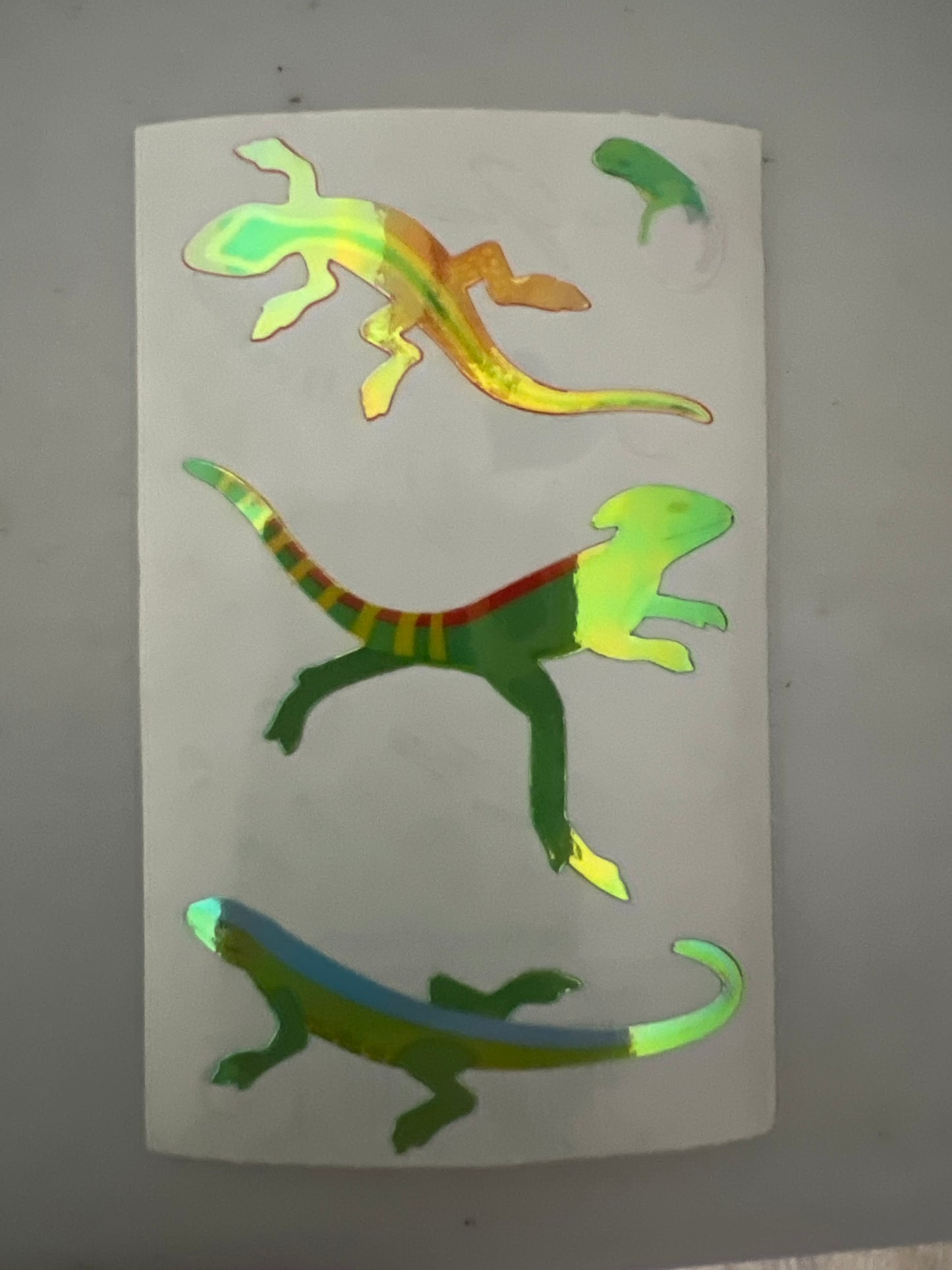 Mrs. Grossman’s Stickers Reptiles Opal Tropical Lizards 1/2 Sheet New