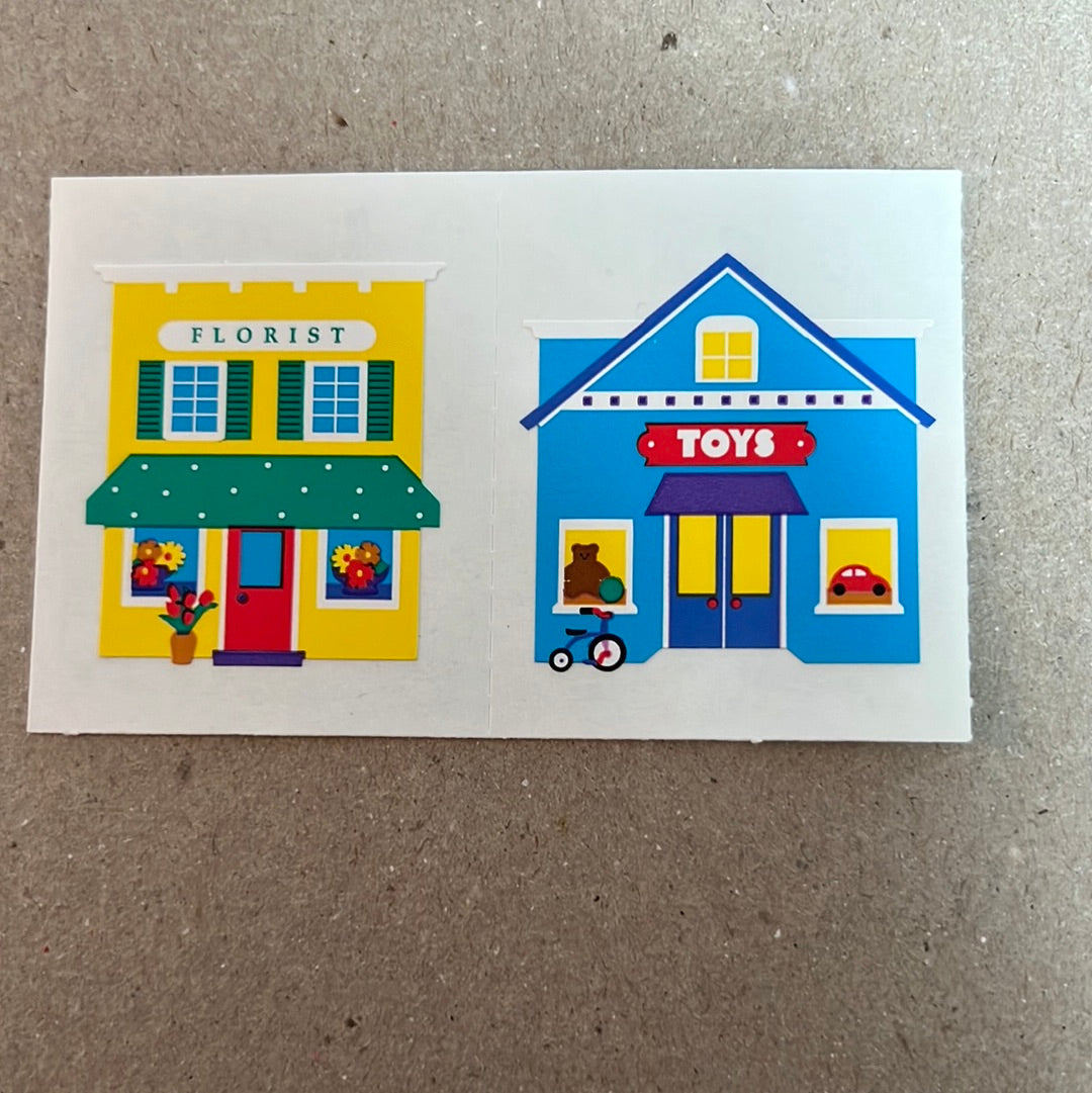 Mrs. Grossman’s Stickers Christmas Florist/Toy Stores 1/2 Sheet