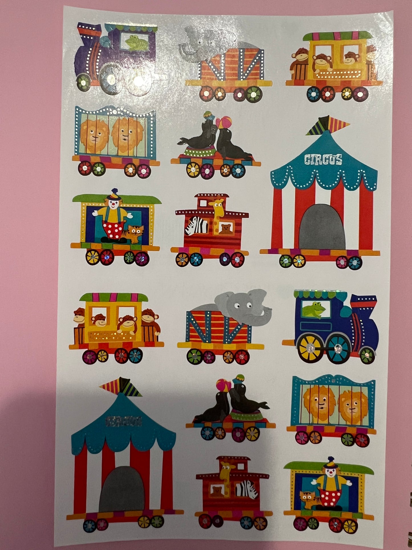 Mrs. Grossman’s Large Stickers Circus Train New
