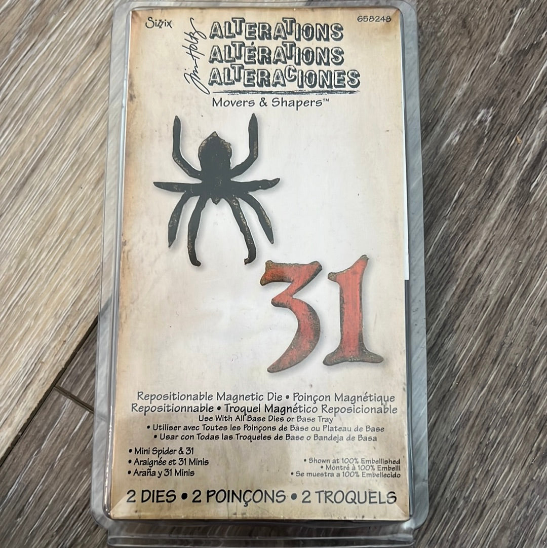 Sizzix Repositional Magnetic Die Mini Spider & 31 Halloween