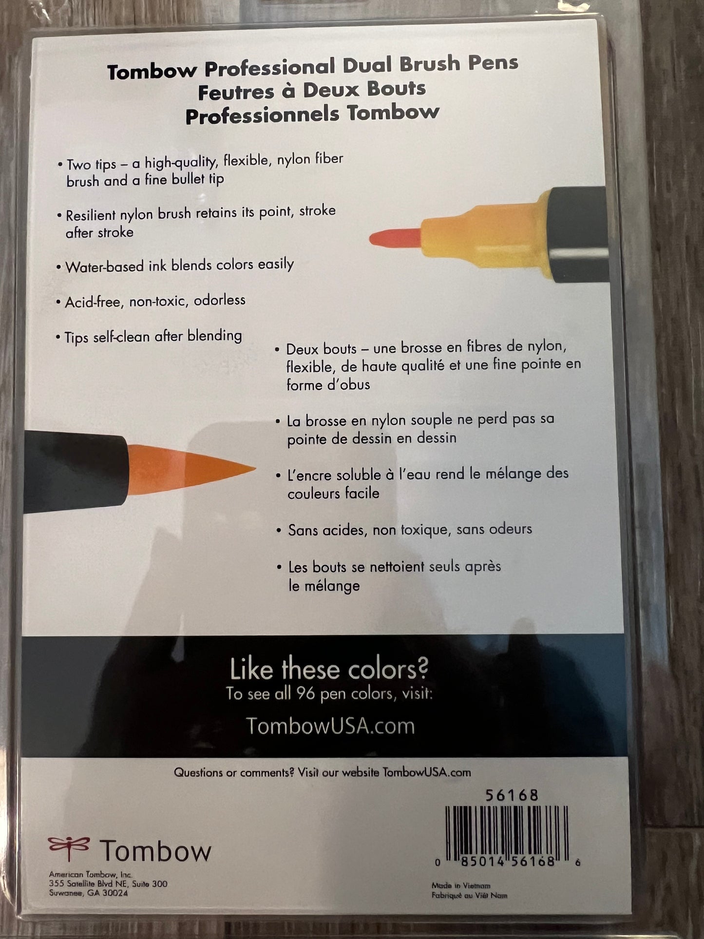 Tombow Dual Brush Markers Secondary Pallette Set of 10