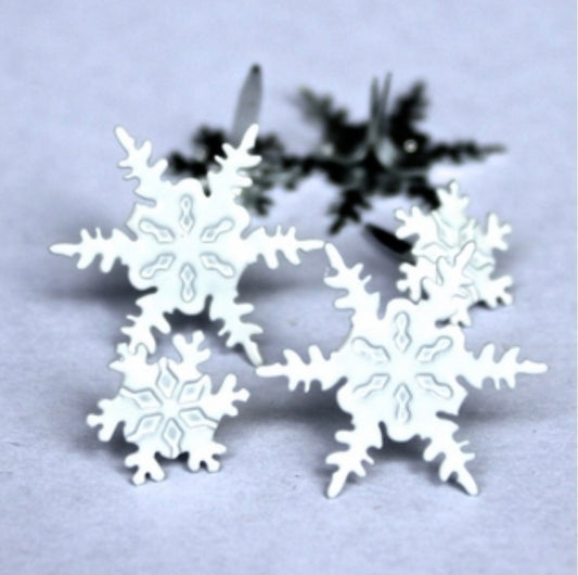 Snowflakes Brads Embellishments Winter