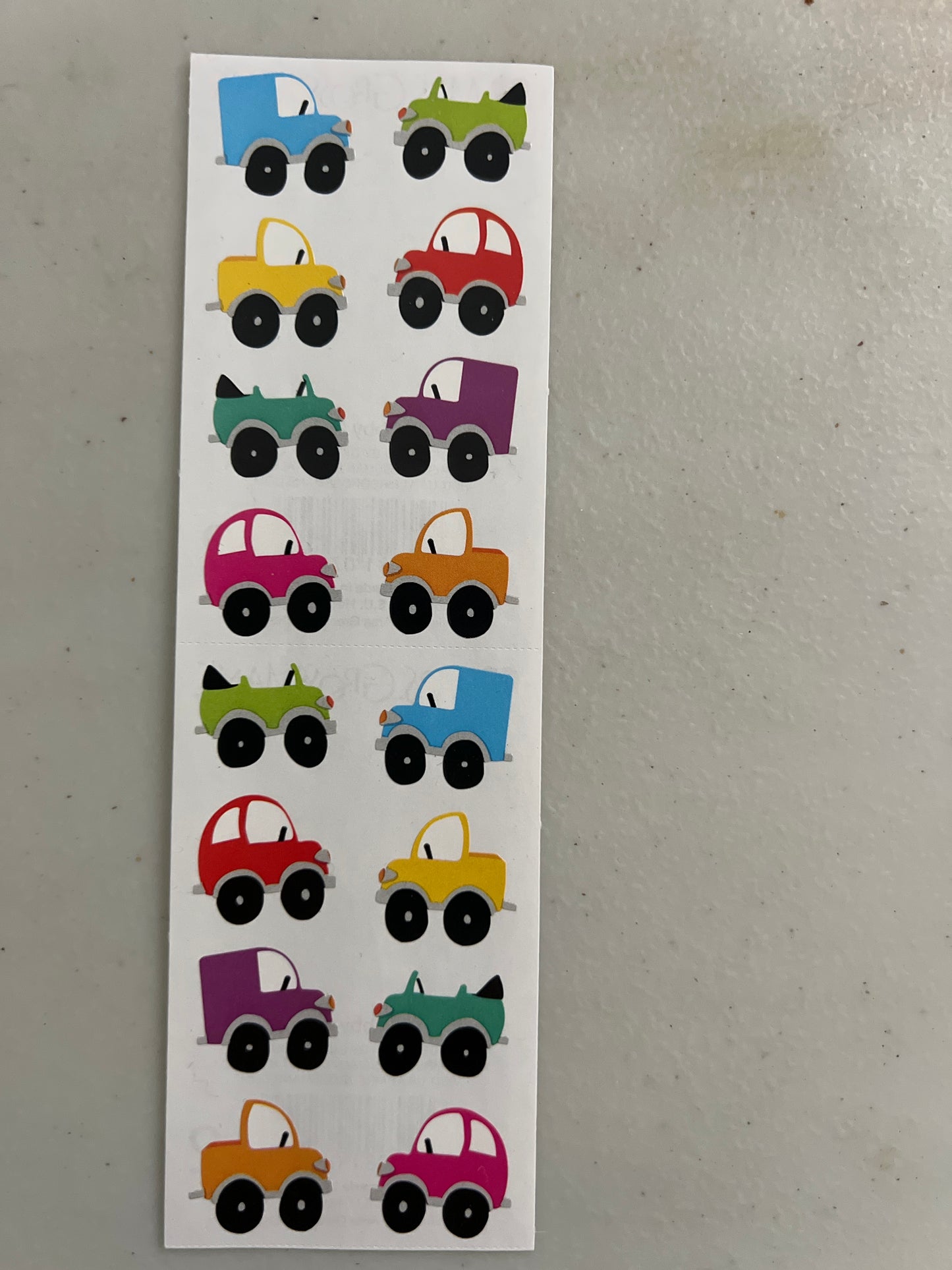Mrs. Grossman’s Stickers Vehicles Chubby Cars New!