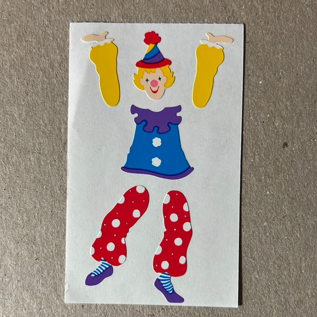 Mrs. Grossman’s Stickers Birthday Clown 1/2 Sheet