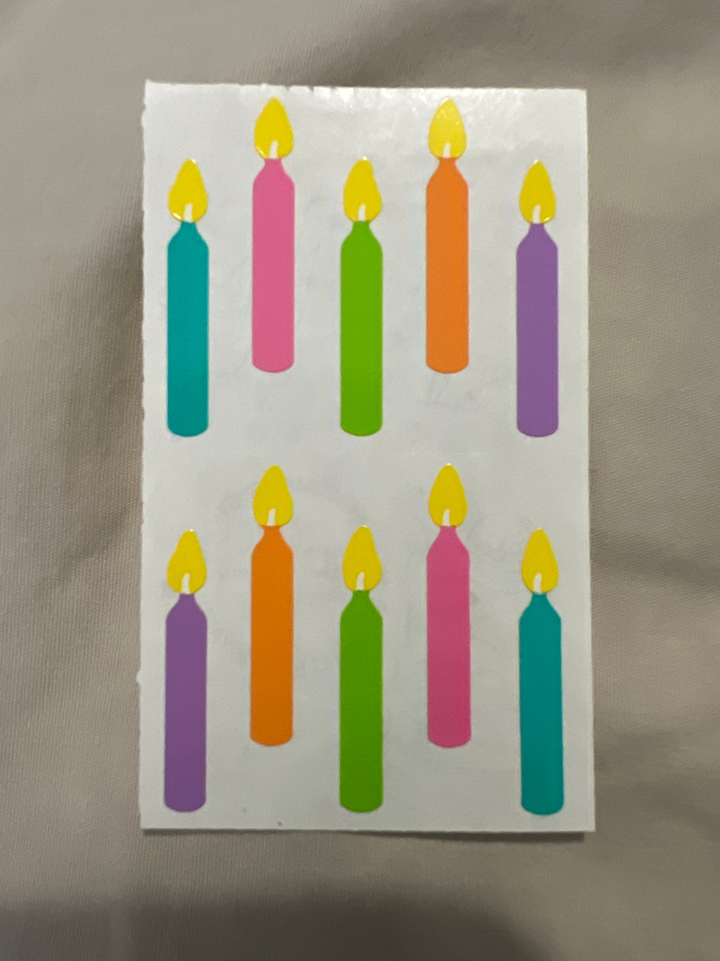 Mrs. Grossman’s Stickers Birthday Candles 1/2 sheet new