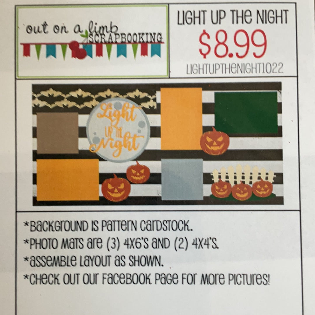 Out on a Limb Scrapbook Kit Light Up the Night Halloween