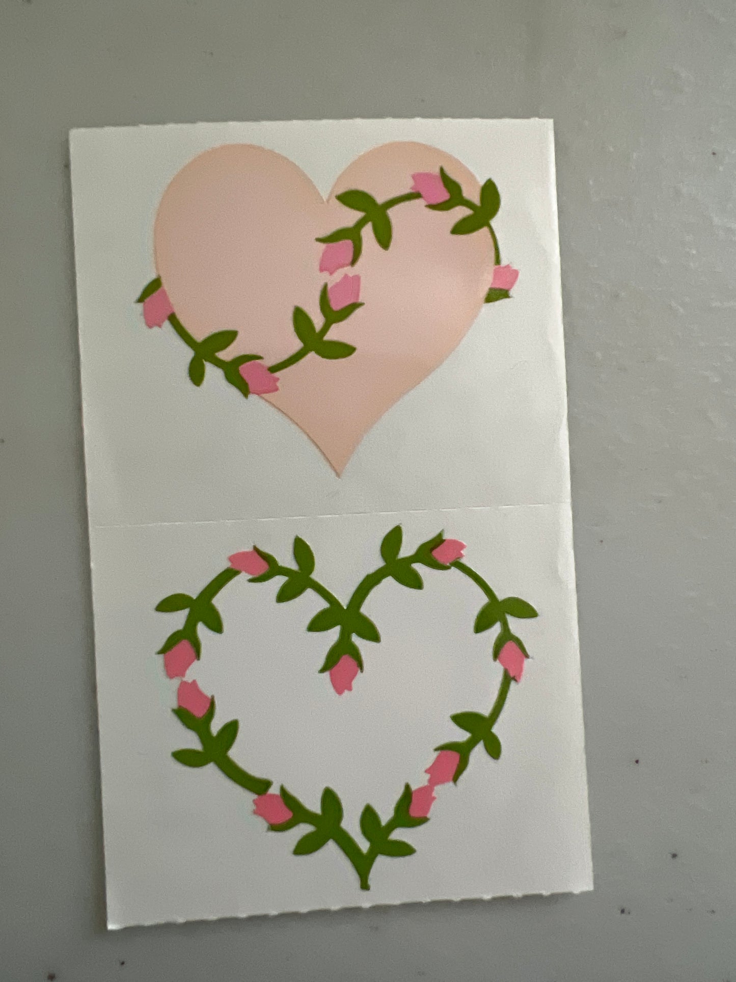 Mrs. Grossman’s Stickers Hearts Pink with Flowers 1/2 Sheet