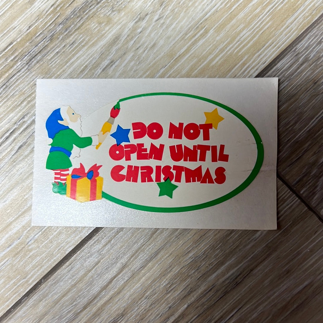 Mrs. Grossman’s Stickers Christmas Do Not Open 1/2 Sheet