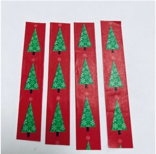 Vertical Tree Washi Tape Embellishments Christmas