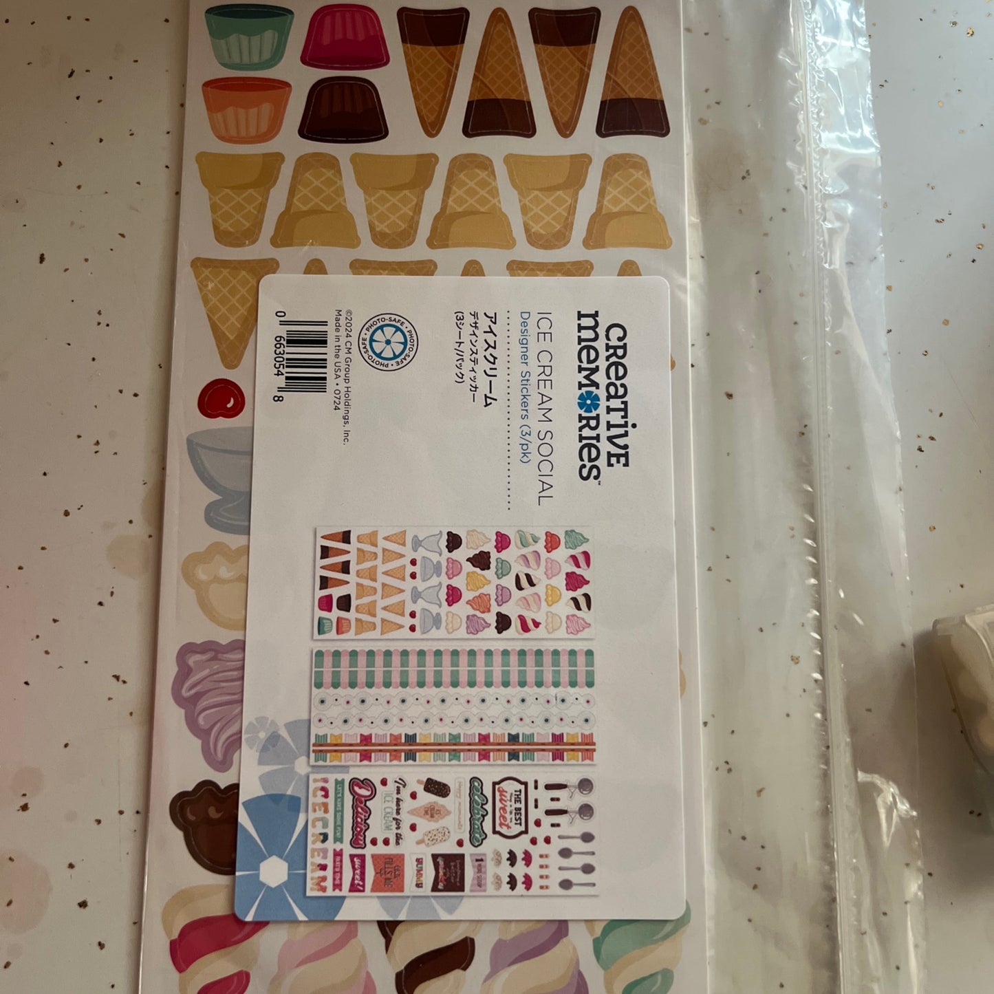 Creative Memories Ice Cream Social Stickers New