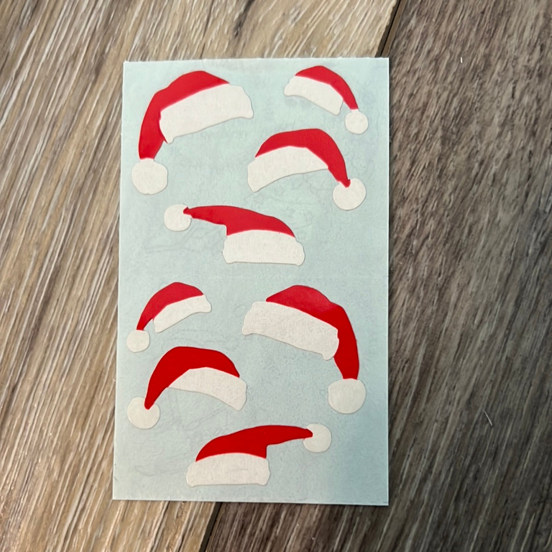 Mrs. Grossman’s Stickers Christmas Santa Hats 1/2 Sheet