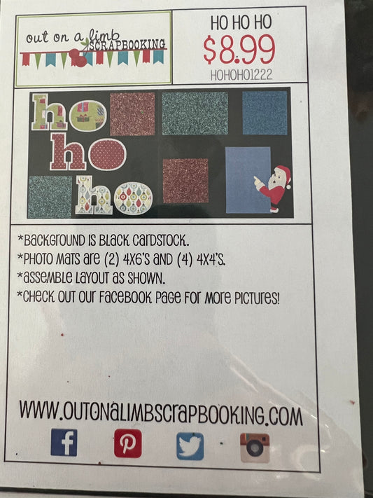 Out on a Limb Scrapbook Kit Ho Ho Ho Christmas