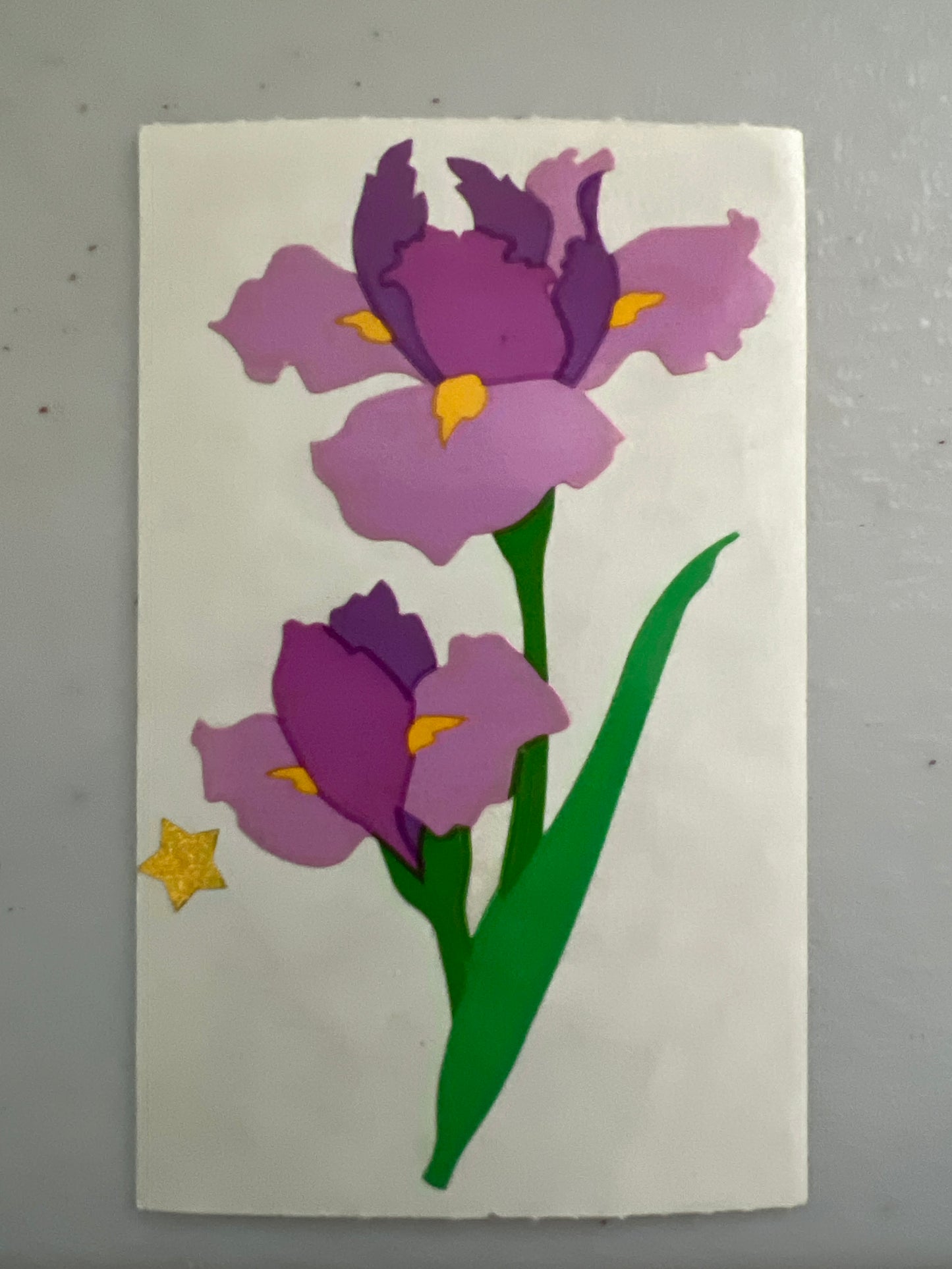 Mrs. Grossman’s Stickers Flowers Purple Iris 1/2 Sheet