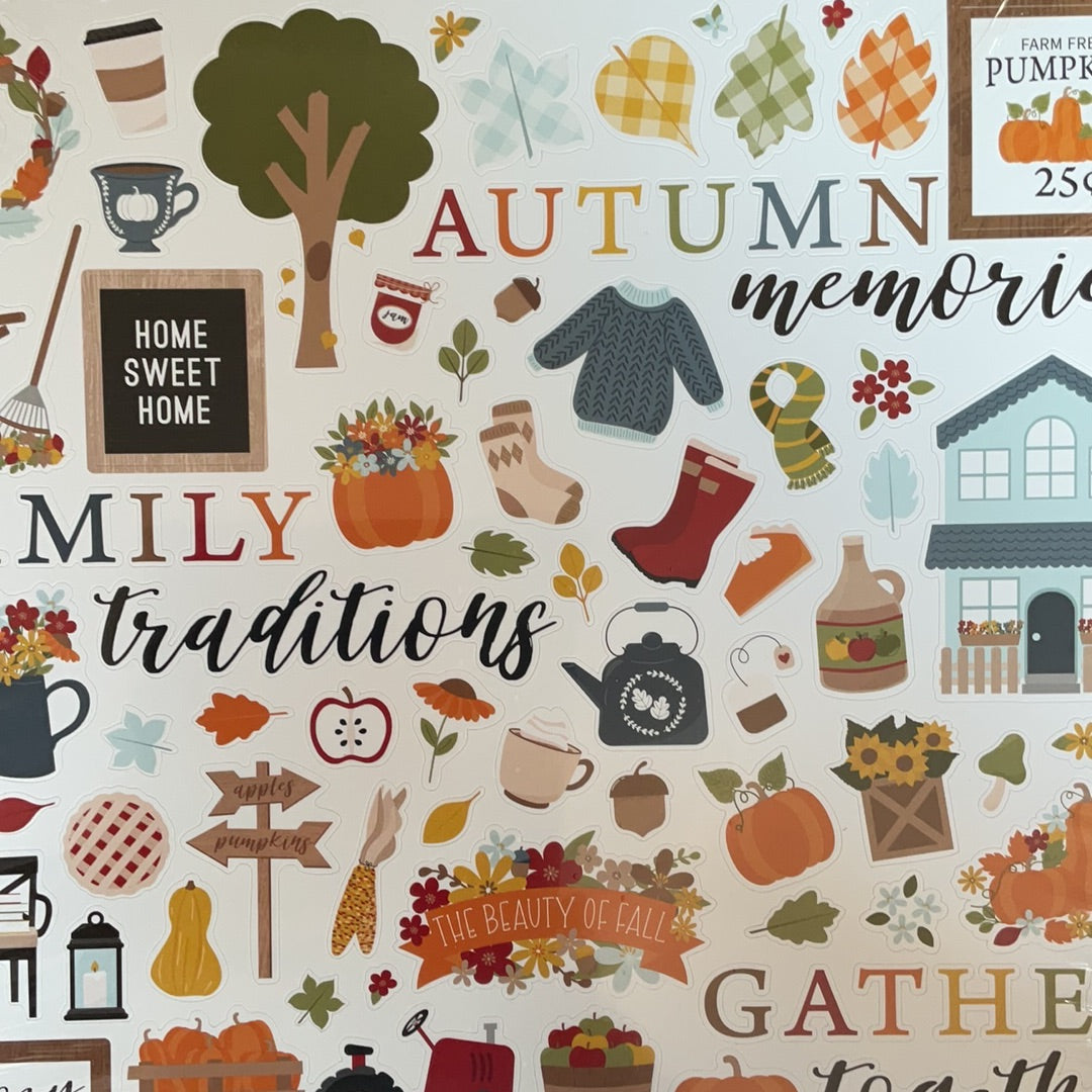 Echo Park Element Stickers Fall Fever FAF285014