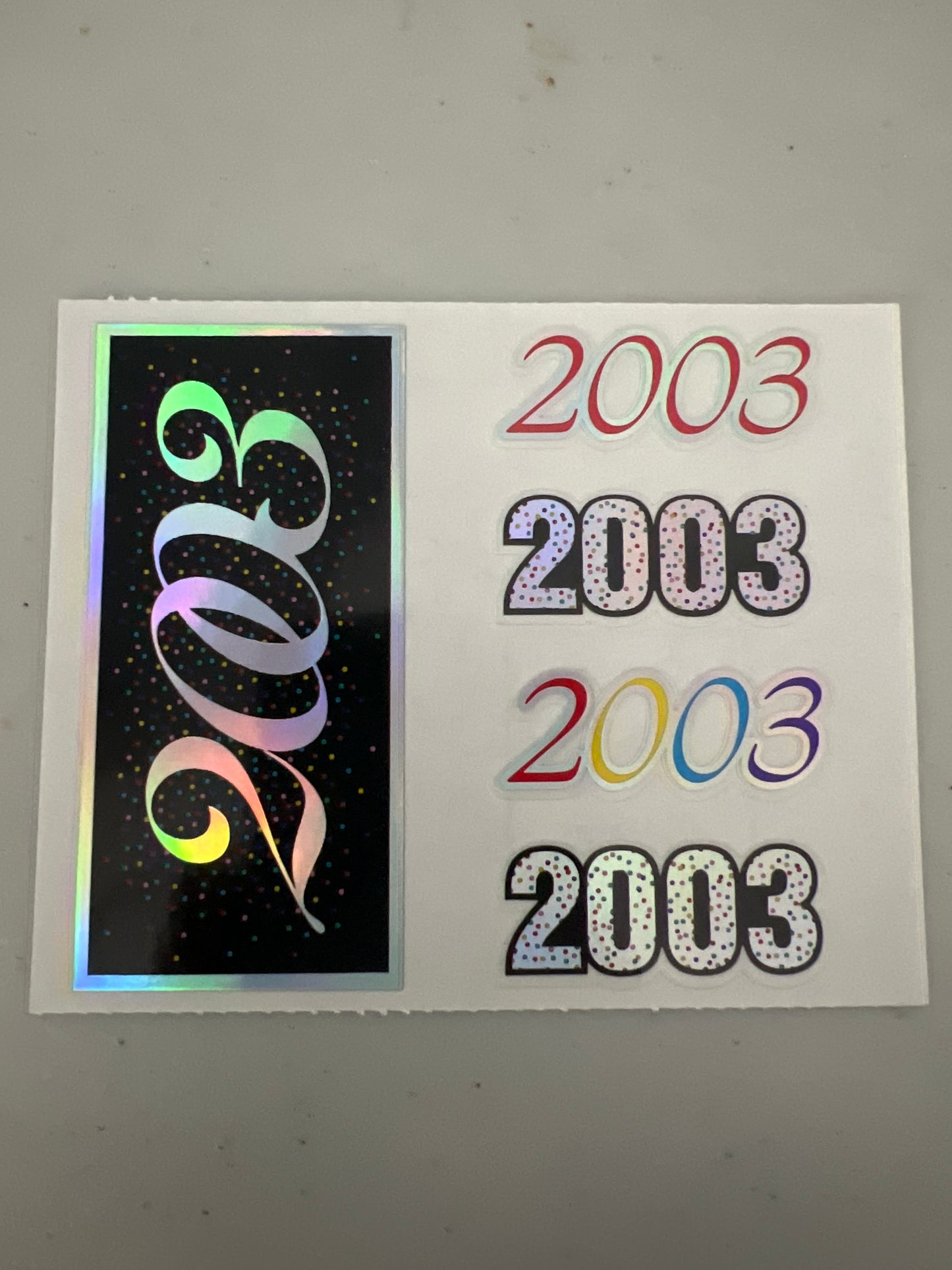 Mrs. Grossman’s Large Stickers 2003 New 1/2 Sheet