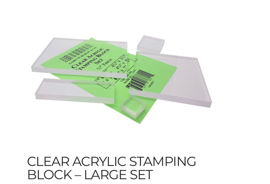 Clear Acrylic Stamp Block Large Set
