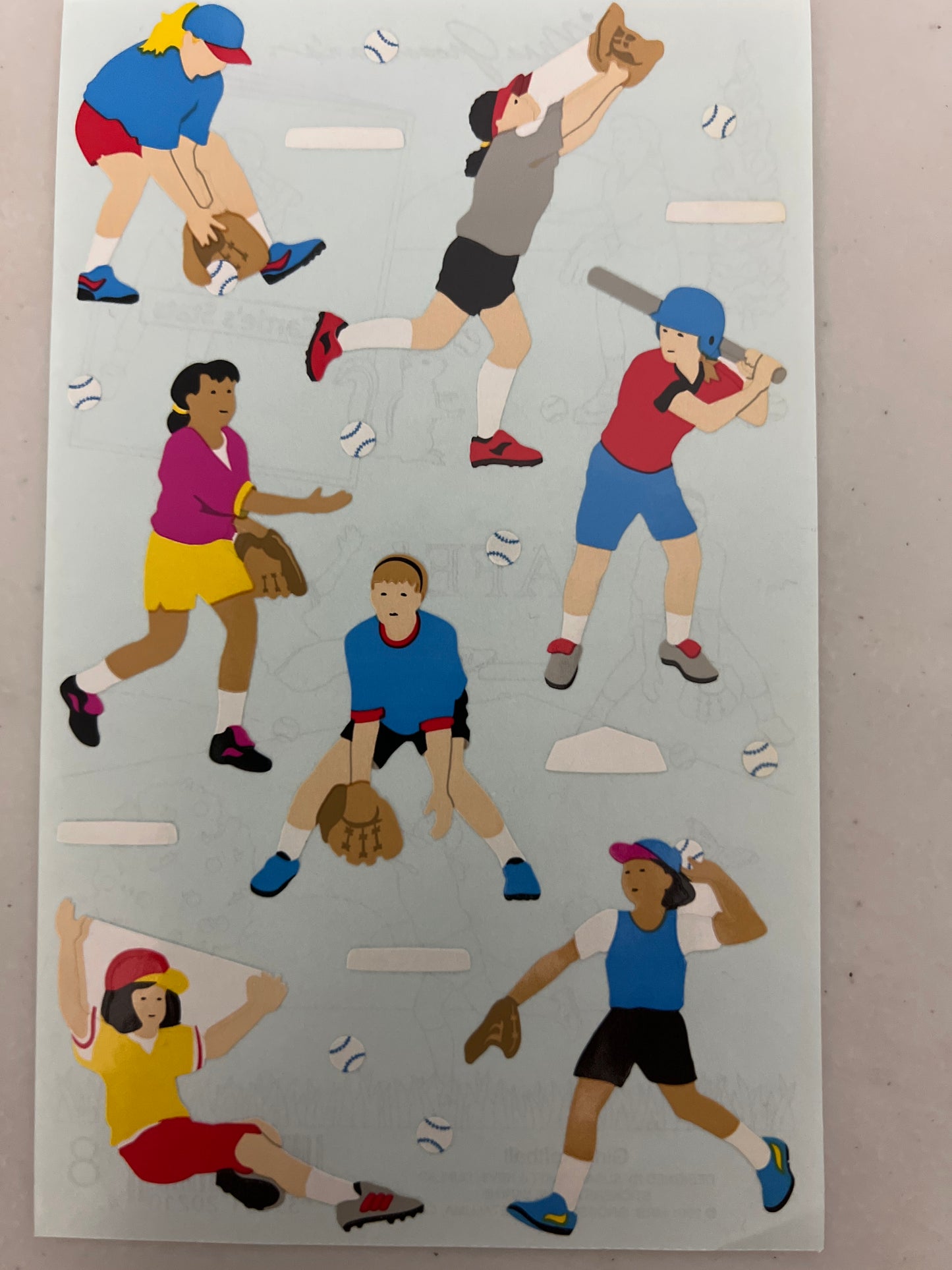 Mrs. Grossman’s Large Stickers Girl’s Softball New
