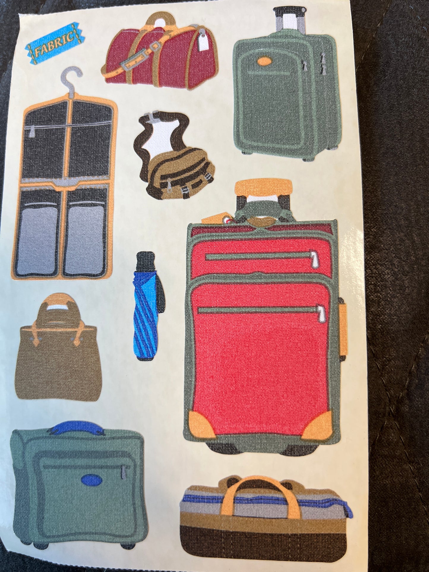 Mrs. Grossman’s Large Stickers Fabric Luggage New