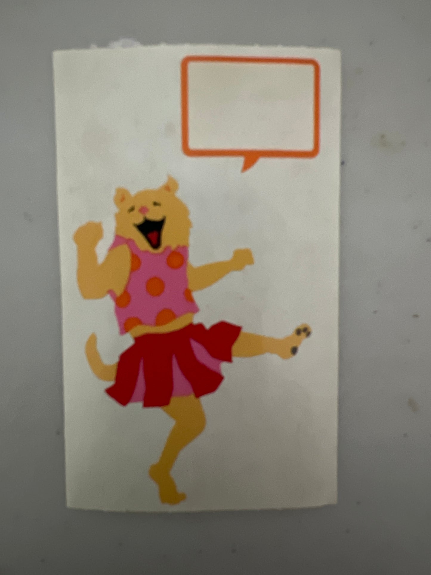 Mrs. Grossman’s Stickers Animals Dancing Cat 1/2 Sheet New