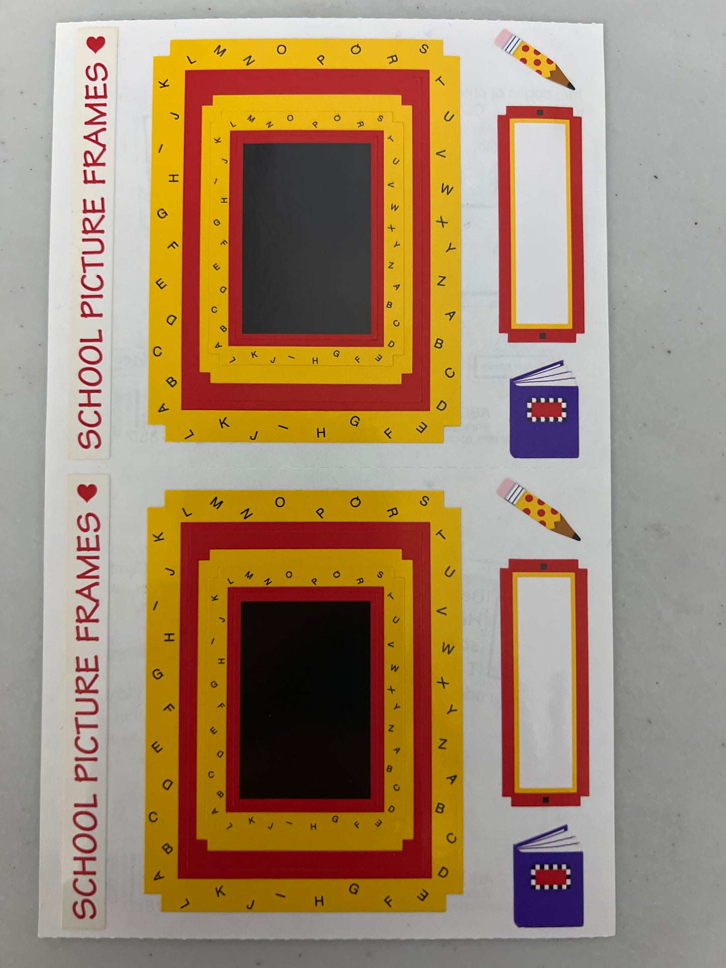 Mrs. Grossman’s Large Stickers Frame ABC Small New