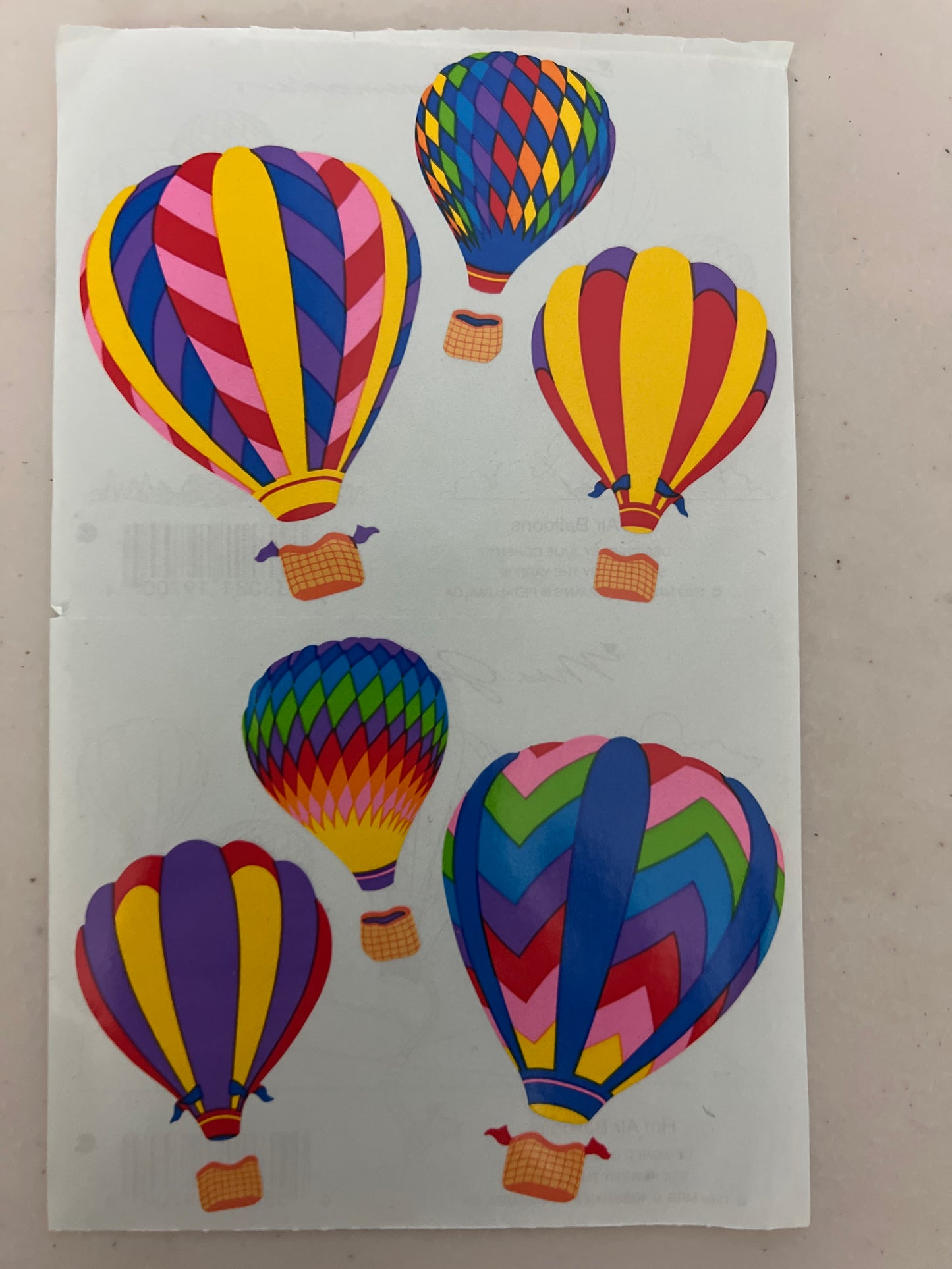 Mrs. Grossman’s Large Stickers Hot Air Balloons