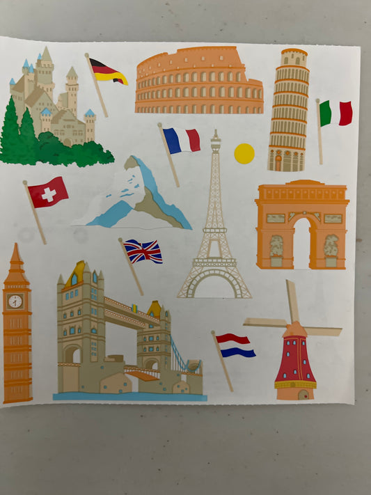 Mrs. Grossman’s Extravagant Stickers European Landmarks New