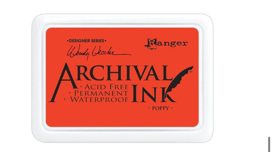 Archival Ink Pads Poppy cardmaking