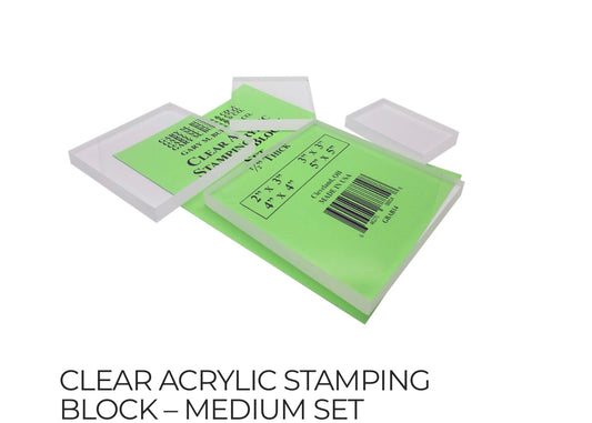 Clear Acrylic Stamp Block Medium Set