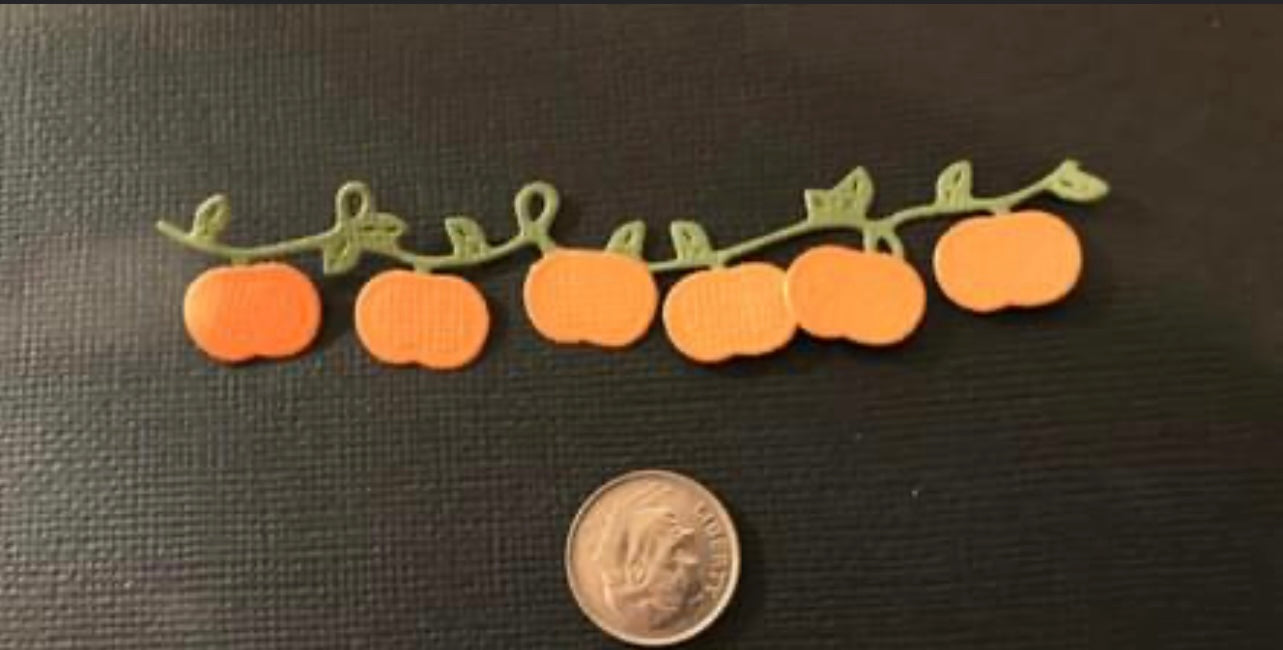 2 Pumpkins with Vines Die Cuts Fall