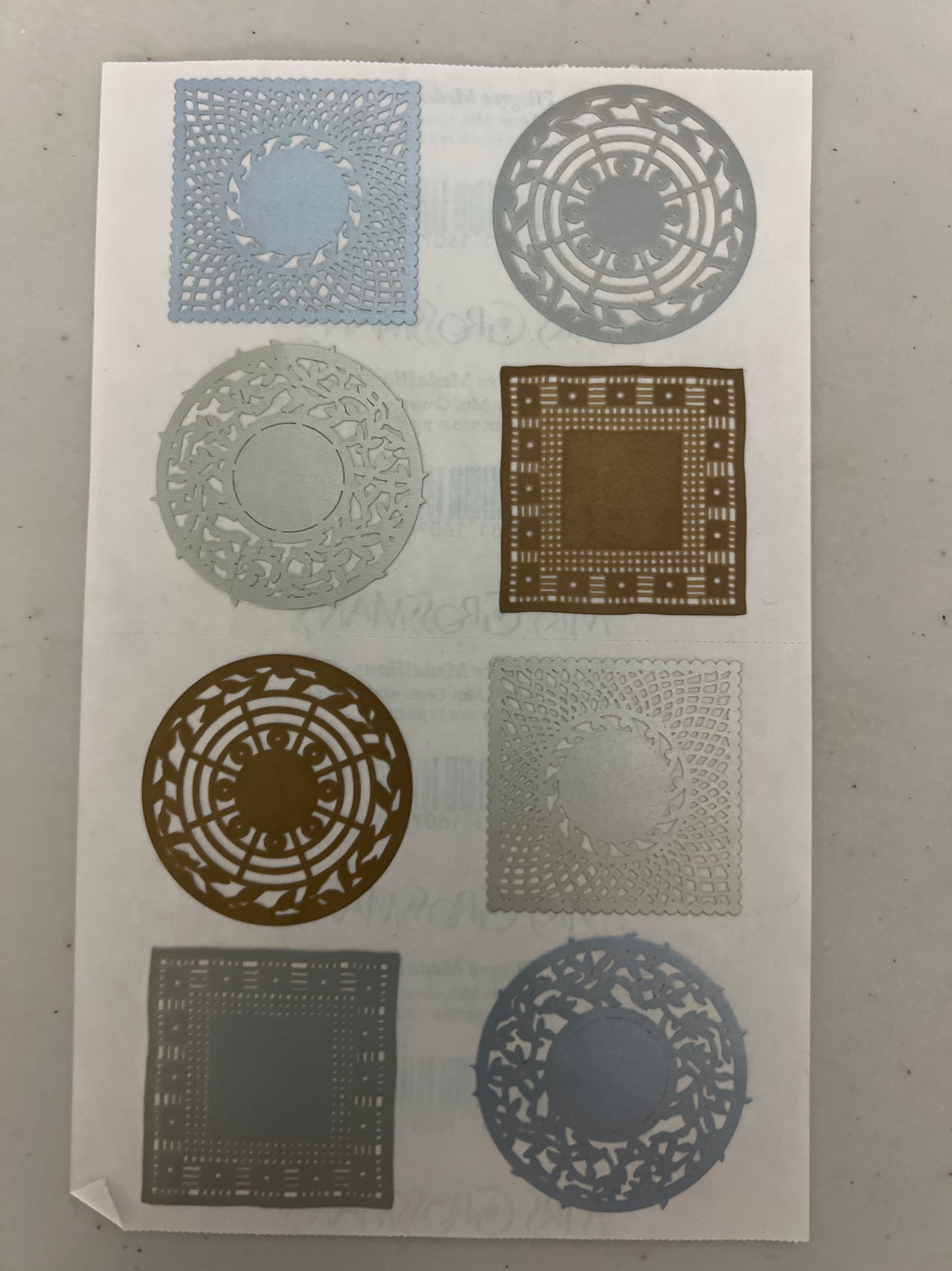 Mrs. Grossman’s Large Stickers Filigree Medallions New