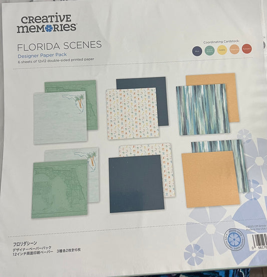 Creative Memories Florida Scenes Paper Pack
