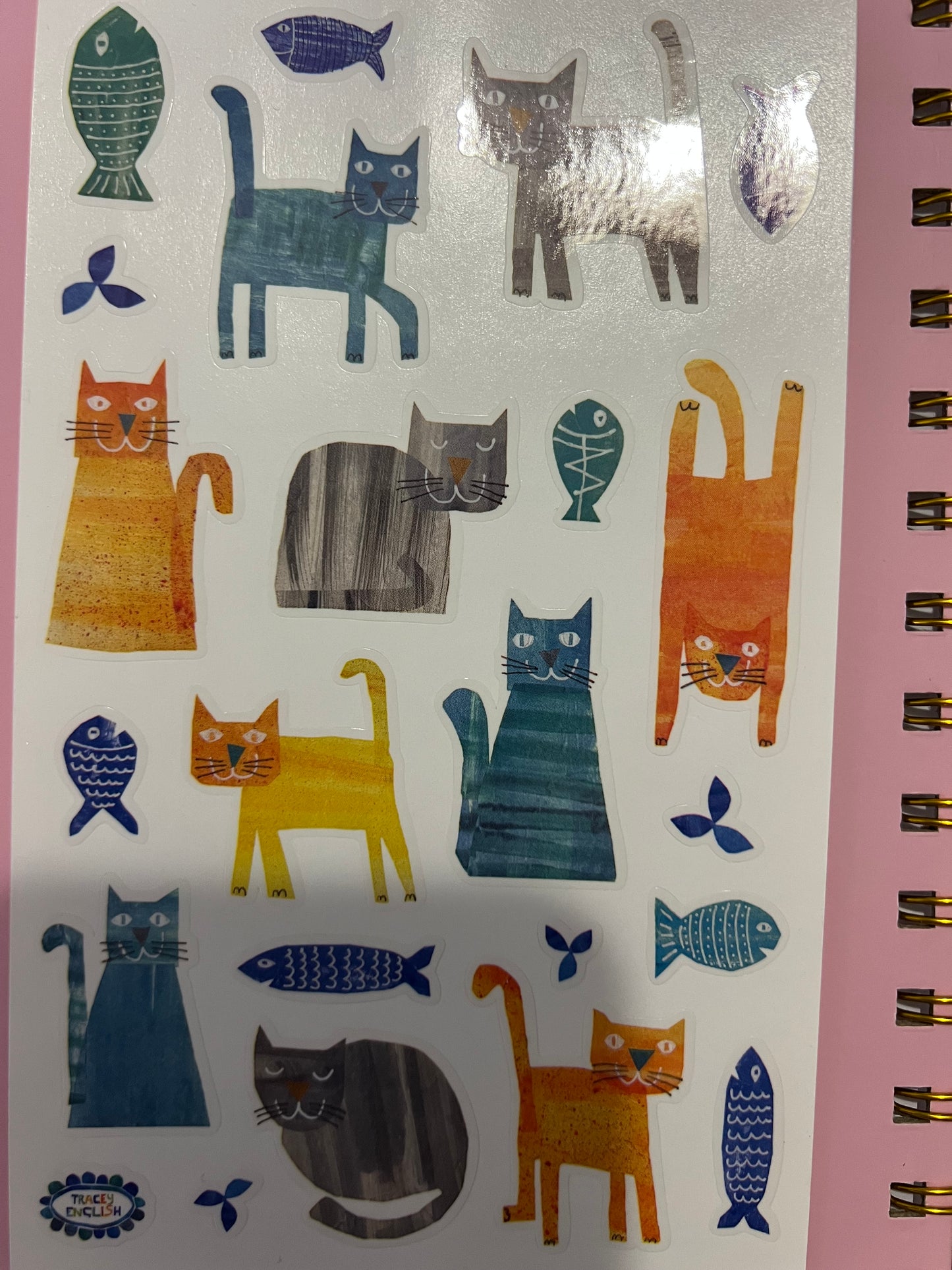 Mrs. Grossman’s Large Stickers Collaged Cats New